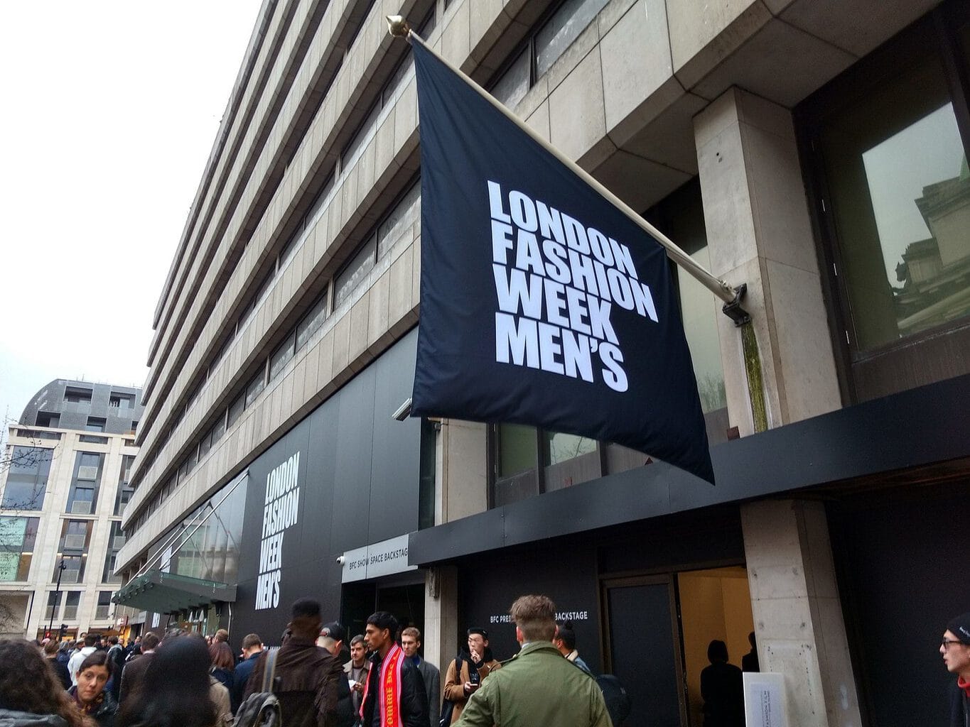 Men's London Fashion Week sign