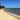 A deserted shore line of a beach
