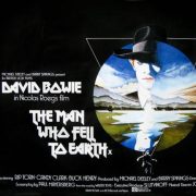 The iconic film poster of The Man Who Fell To Earth featuring David Bowie