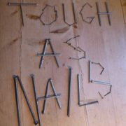 Tough as Nails sportsmen written in nails