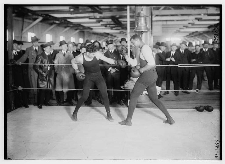 jack Dempsey Boxing In An Old Ring