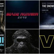 Montage of five film posters including Blade Runner 2046, War For The Planet Of The Apes, The Snowman, Toni Erdmann, Star Wars Episode VIII: The Last Jedi