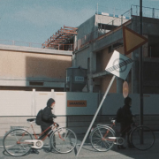 Cyclists in a Swedish city