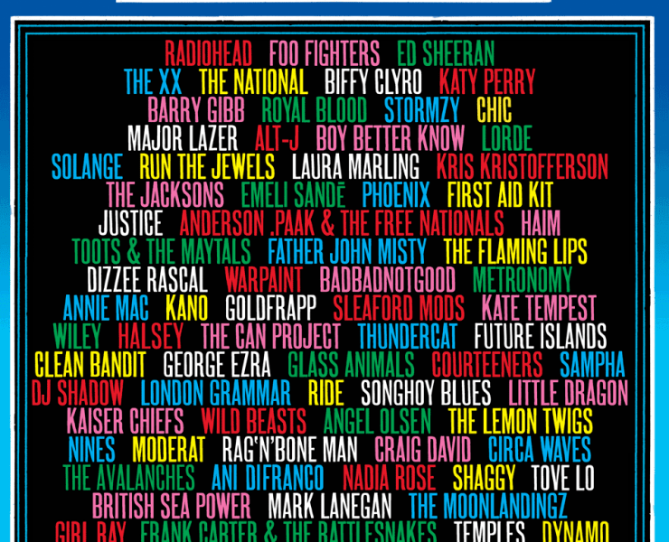 Glastonbury 2017 line up poster