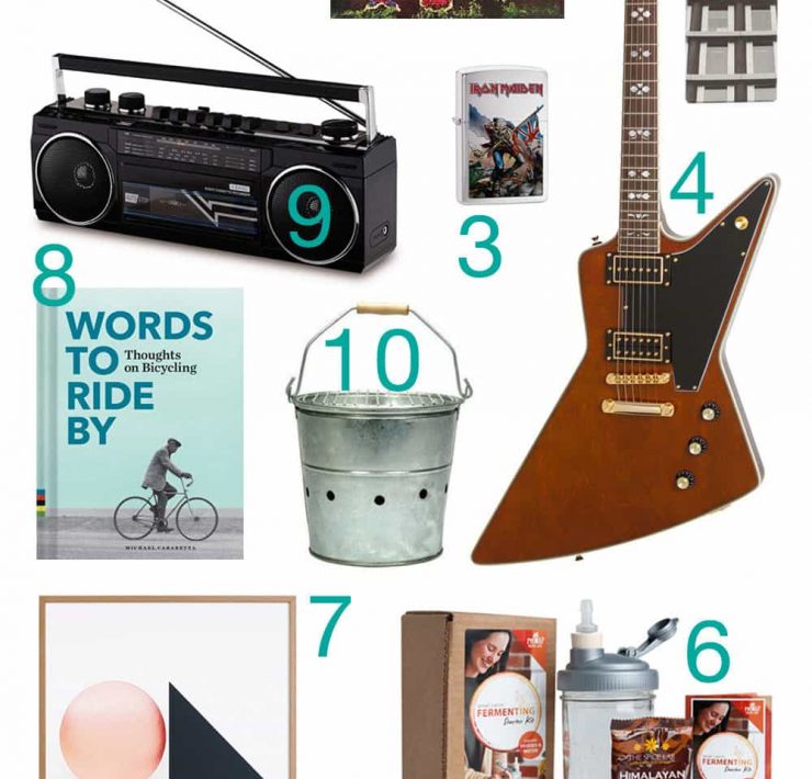 A montage of Father's Day gift ideas