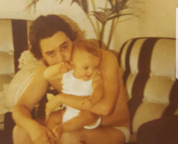 Adrian Simon with father Warren Fellows