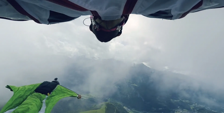 Basejumping from short film We are Knights