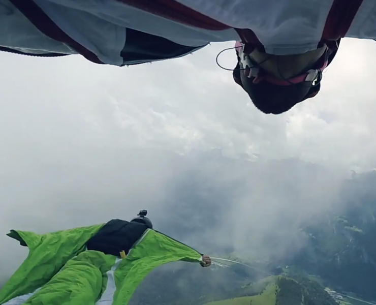 Basejumping from short film We are Knights