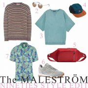 A selection of 90s style clothing