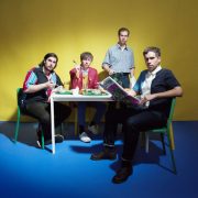 Parquet Courts sat around the breakfast table