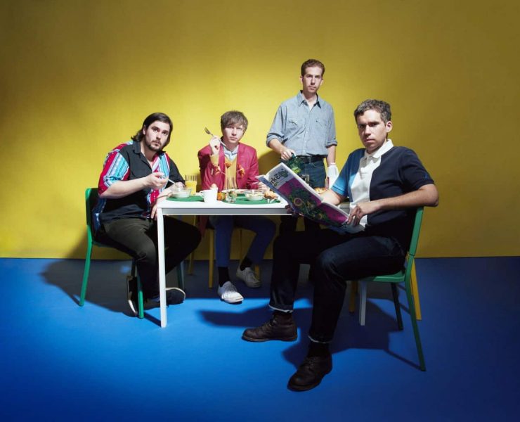 Parquet Courts sat around the breakfast table