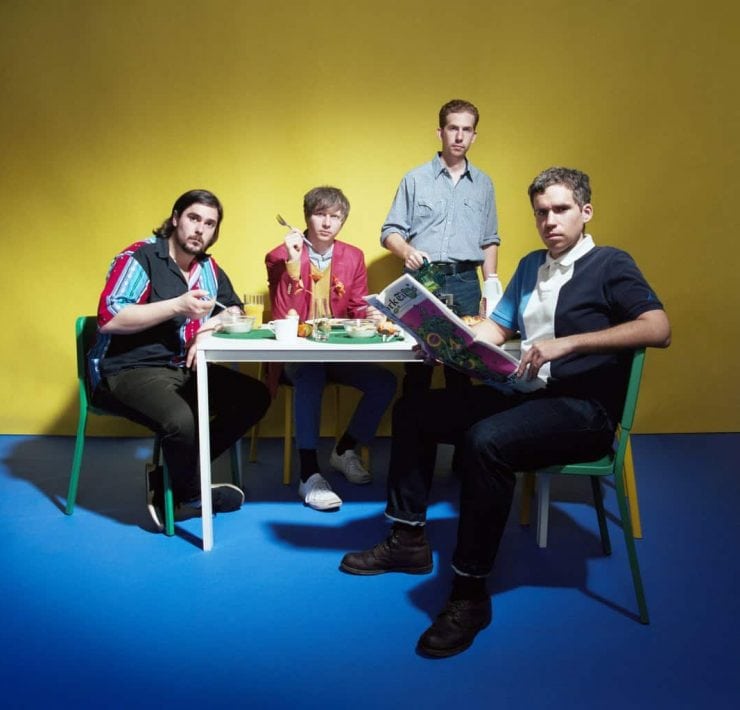 Parquet Courts sat around the breakfast table