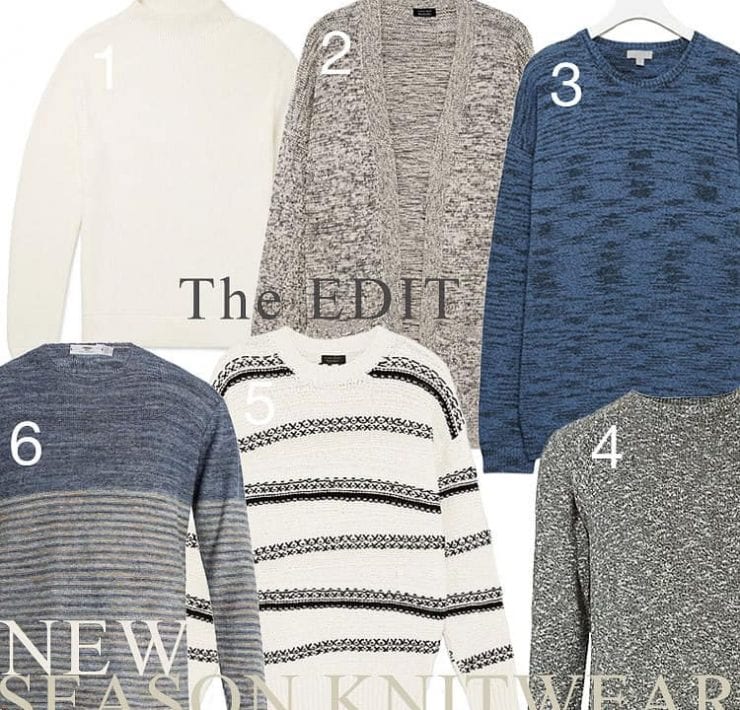 A selection of knitted jumpers for men