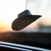 cowboy hat on a hook