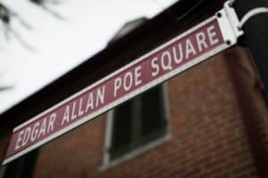 Edgar Allan Poe street sign 