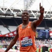 100 metre sprinter Zharnel Hughes