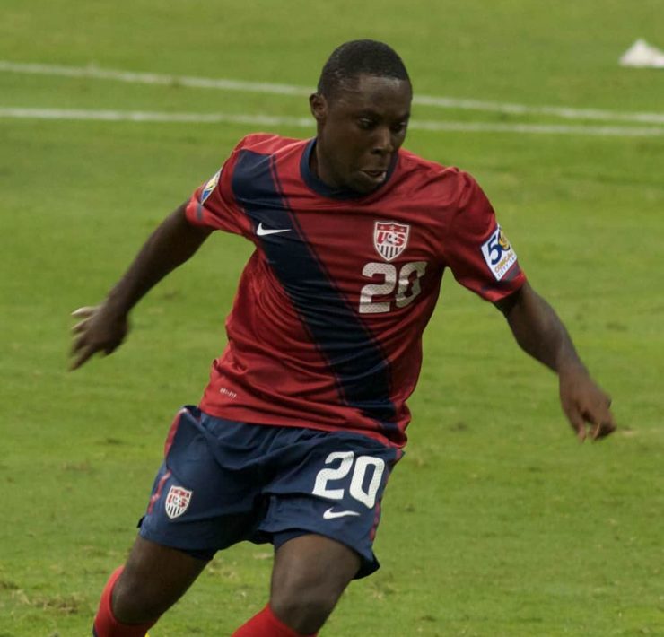 Freddy Adu playing for the USA