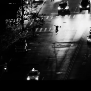 Skating the streets of New York at night