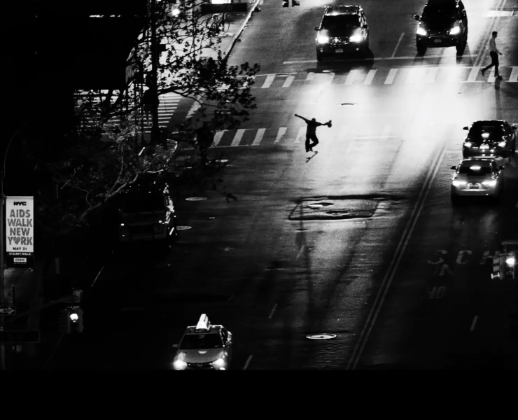 Skating the streets of New York at night