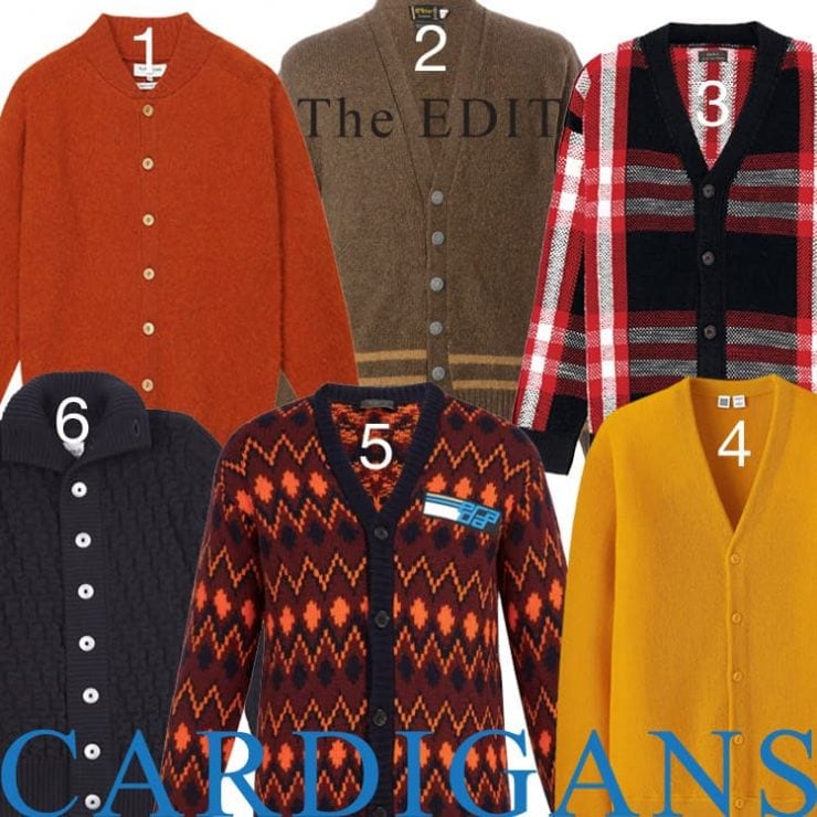 A selection of Autumnal coloured cardigans