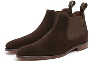 Brown suede chelsea boots