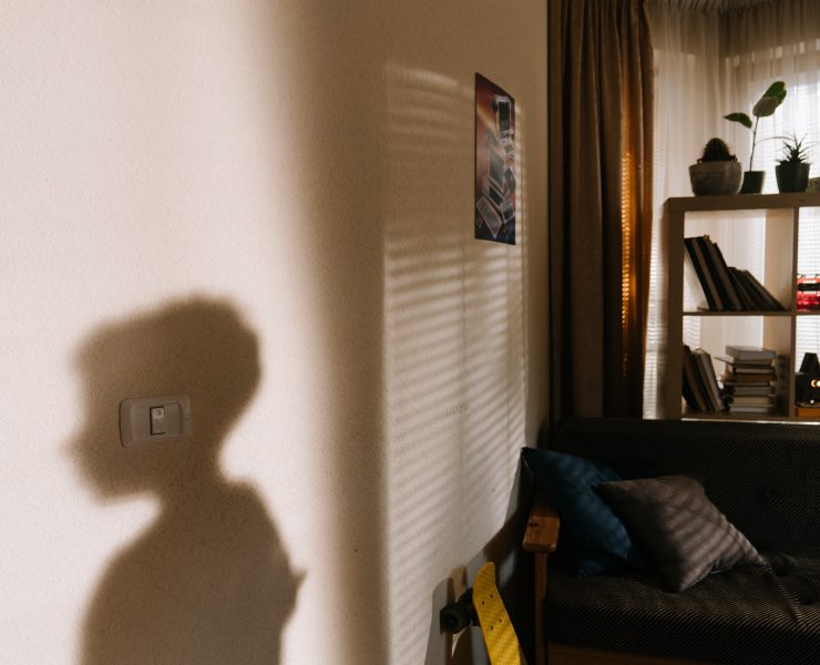 shadow of child on wall