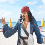 pirate statue on a beach