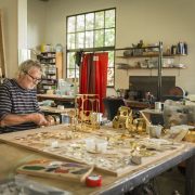 Jeff Lowe studio at Lime Works Faversham Kent, 2019, © Steve Russell Studios, image courtesy of Pangolin London 2019