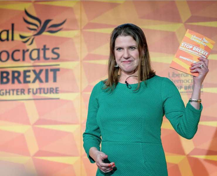 Lib Dem Leader Jo Swinson at her party's election manifesto launch