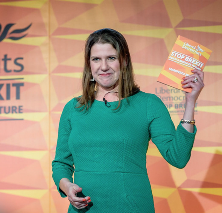 Lib Dem Leader Jo Swinson at her party's election manifesto launch