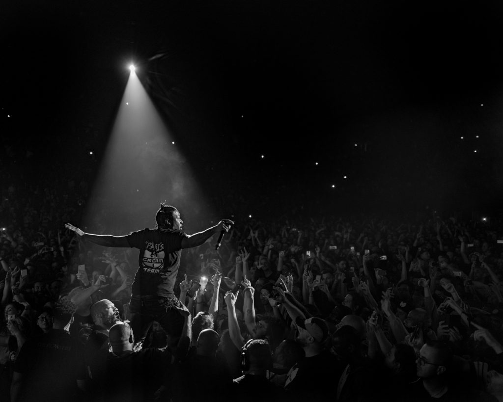 Young Dirty Bastard on stage on the Gods of Rap tour photographed by Simon Green