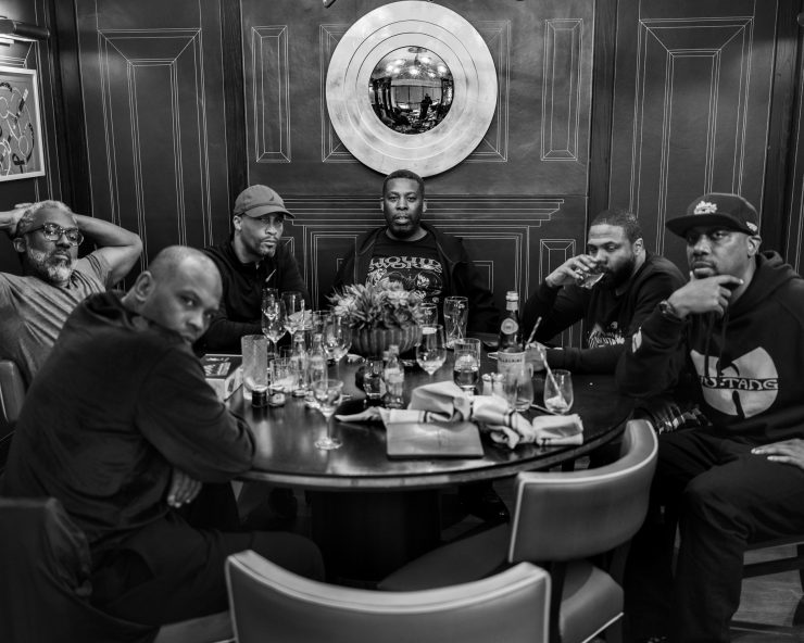 Power, Gano, Divine, GZA, Math and Deck having dinner after a show
