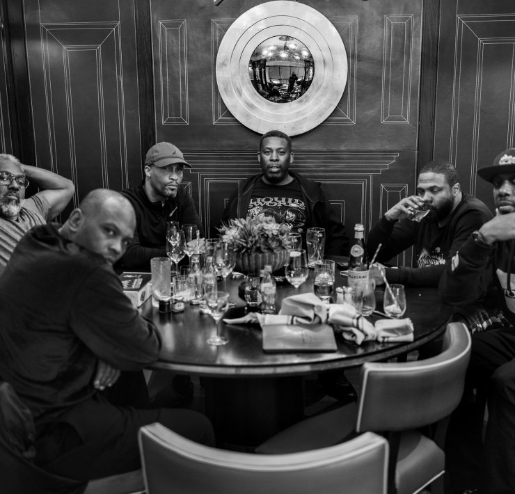 Power, Gano, Divine, GZA, Math and Deck having dinner after a show