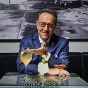 Salvatore Calabrese aka The Maestro sat behind some cocktails