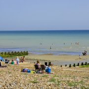 Holidaymakers on beach
