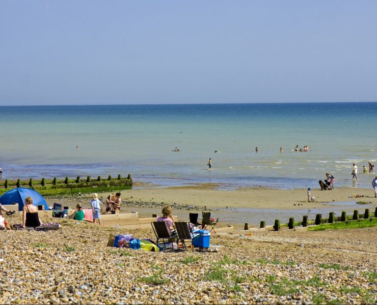 Holidaymakers on beach