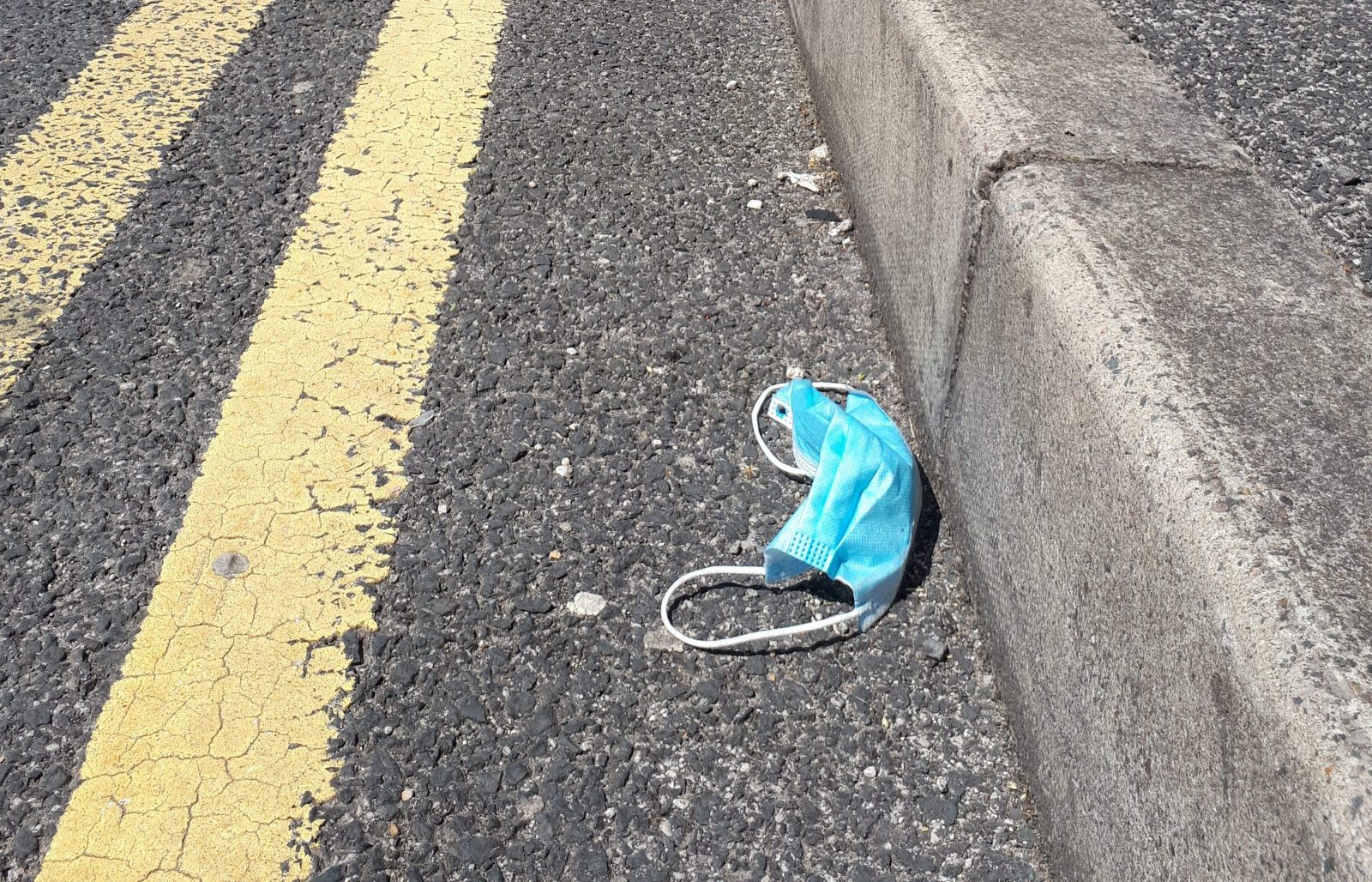 discarded face mask