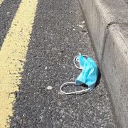 discarded face mask