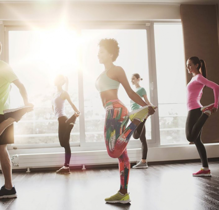 A group exercise class