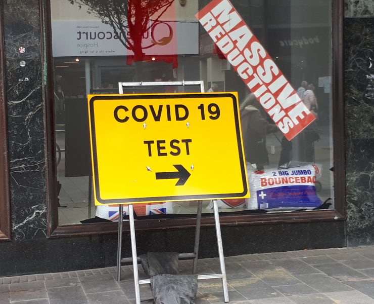 covid test sign