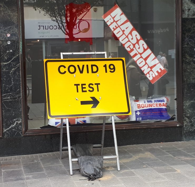 covid test sign