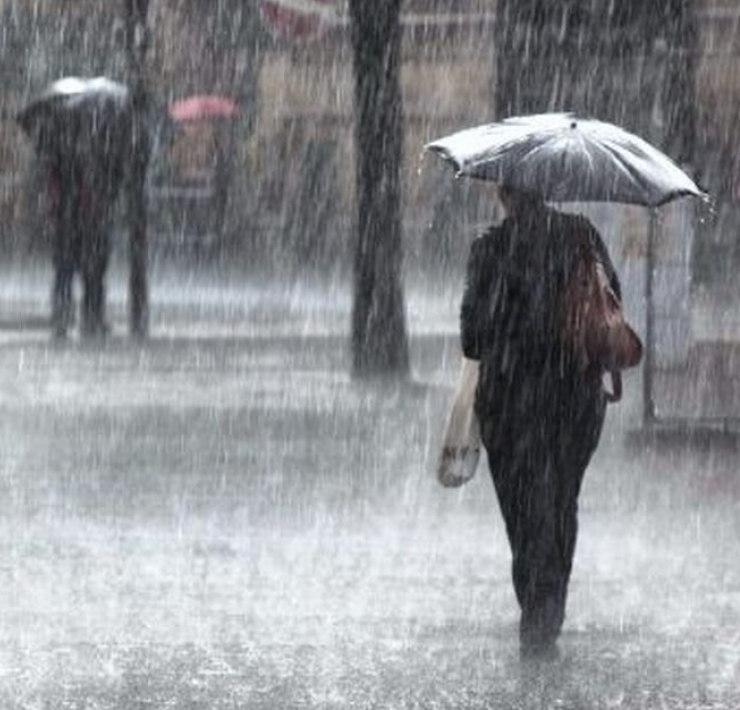 heavy rain and brollys