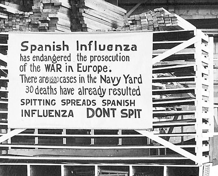 Spanish flu sign