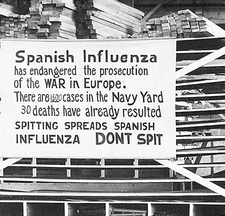 Spanish flu sign