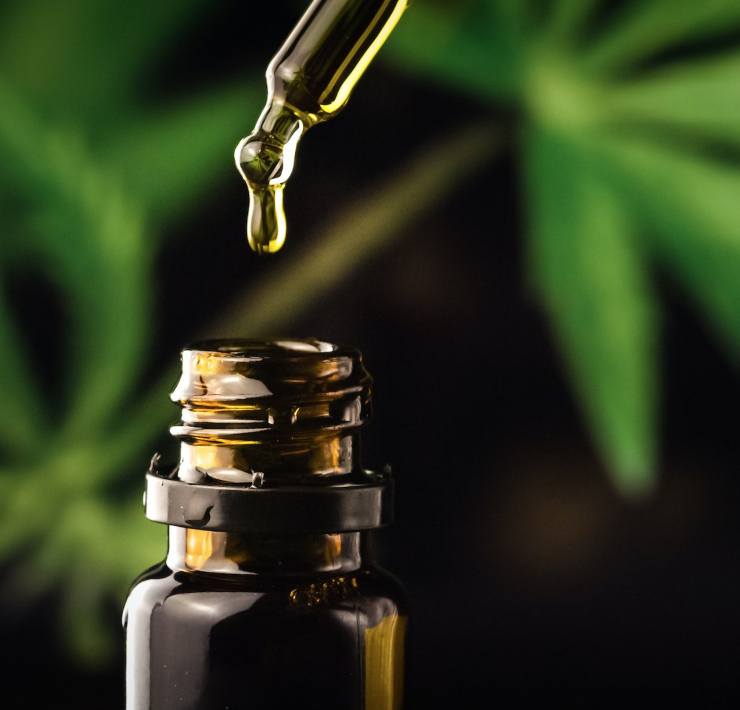 a cbd dropper and bottle