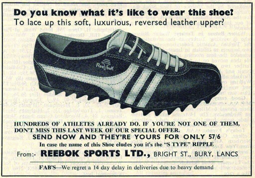 early advert for reebok trainers
