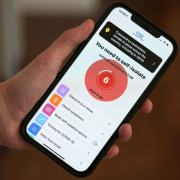 NHS self isolate message on a phone