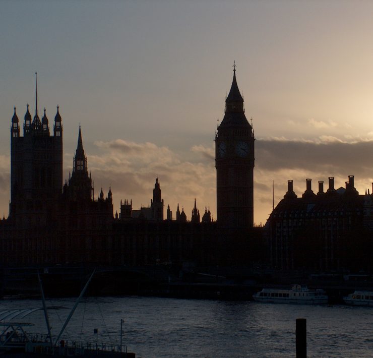 Palace of Westminster at dusk