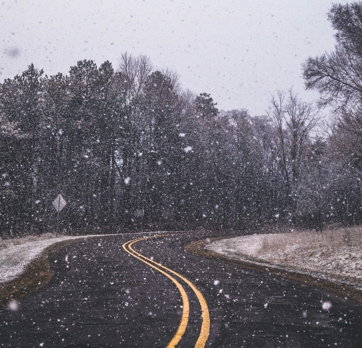 snowy road