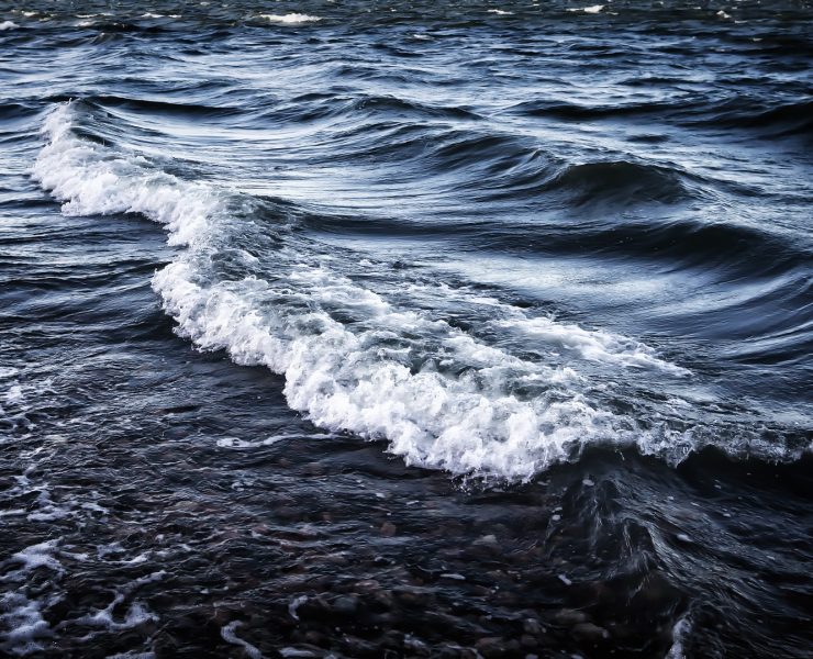 Close up of a wave on the sea